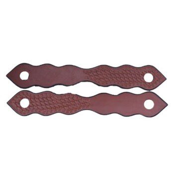 Brown Basketweave Slobber Straps large